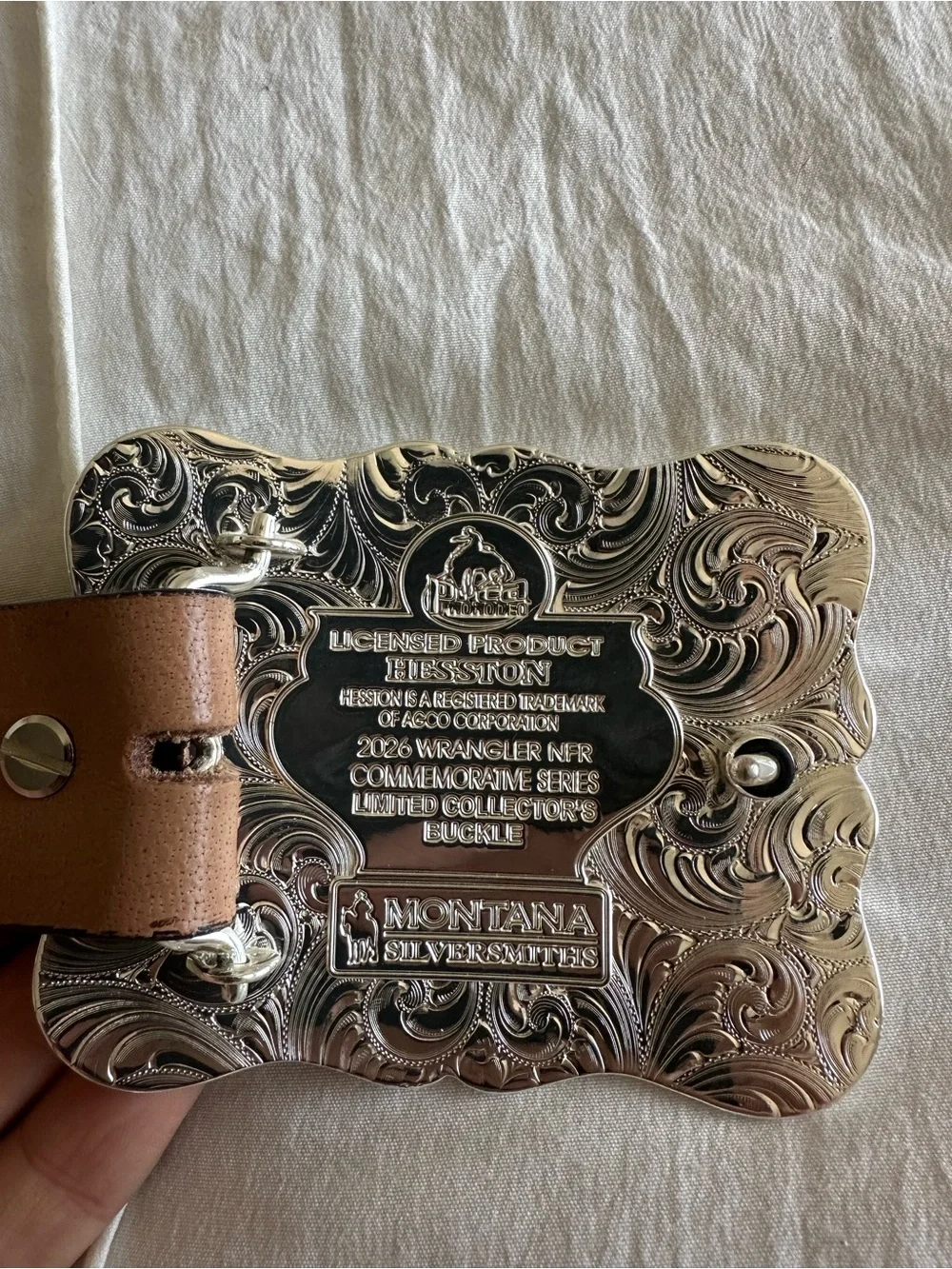 National Finals Rodeo NFR Commemorative Belt Buckle - Silver & Gold